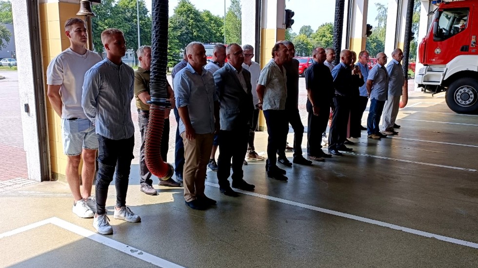 Nowy Dwór Gdański. Pożegnanie dowódcy JRG st. kpt. Grzegorza Jarzemskiego.