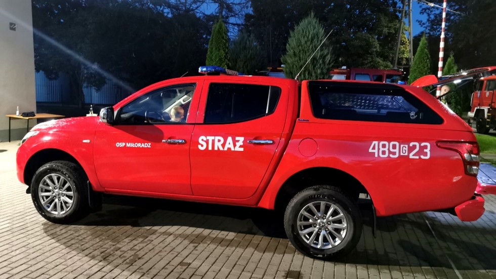 Miłoradz. Nowy samochód dla strażaków ochotników.