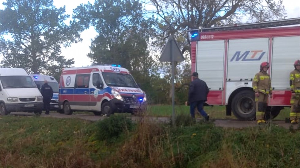 Gmina Nowy Dwór Gdański. Potrącony rowerzysta trafił do szpitala.