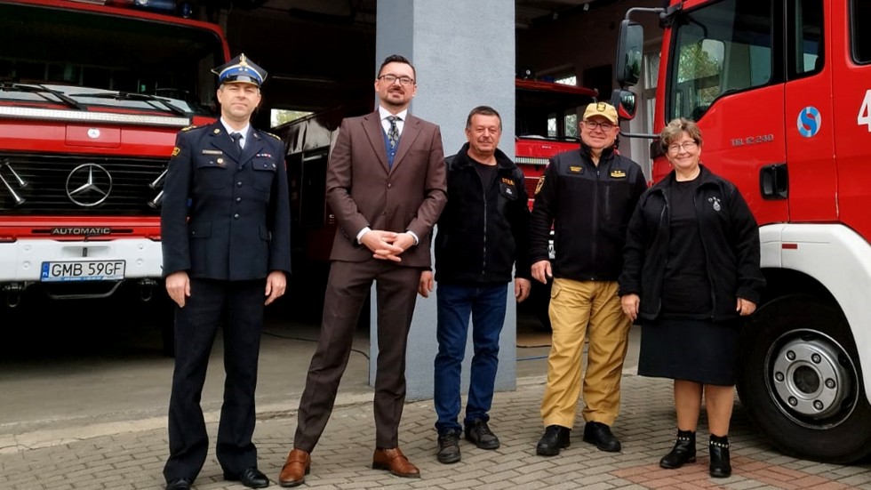 Powiat malborski. Wizytacja jednostek OSP na terenie gminy Miłoradz.