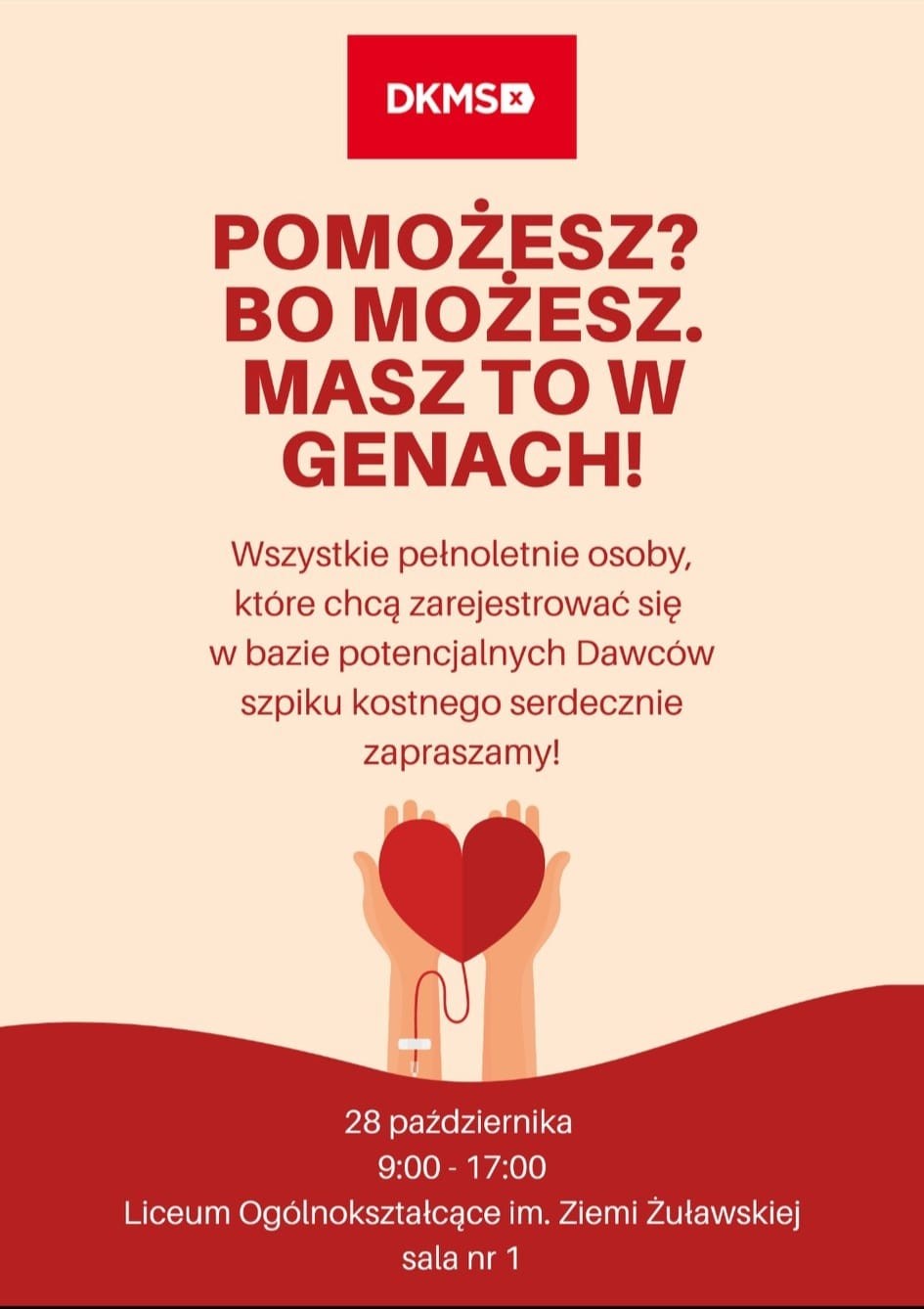 Nowy Dwór Gdański. Zostań dawcą szpiku – szkolna akcja rejestracji w LO.