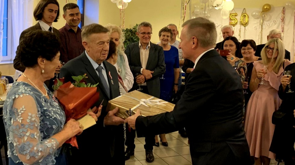 Nowy Dwór Gdański. 50 lat pożycia małżeńskiego państwa Kazimiery i Tadeusza Tomczak.