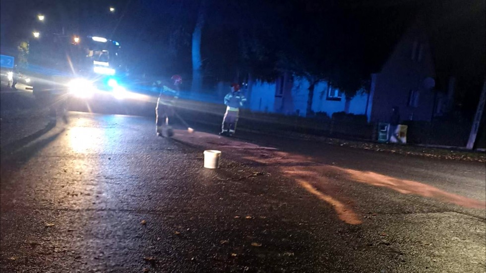 Gmina Stare Pole. Pijany kierowca spowodował kolizję i oddalił się z miejsca zdarzenia.