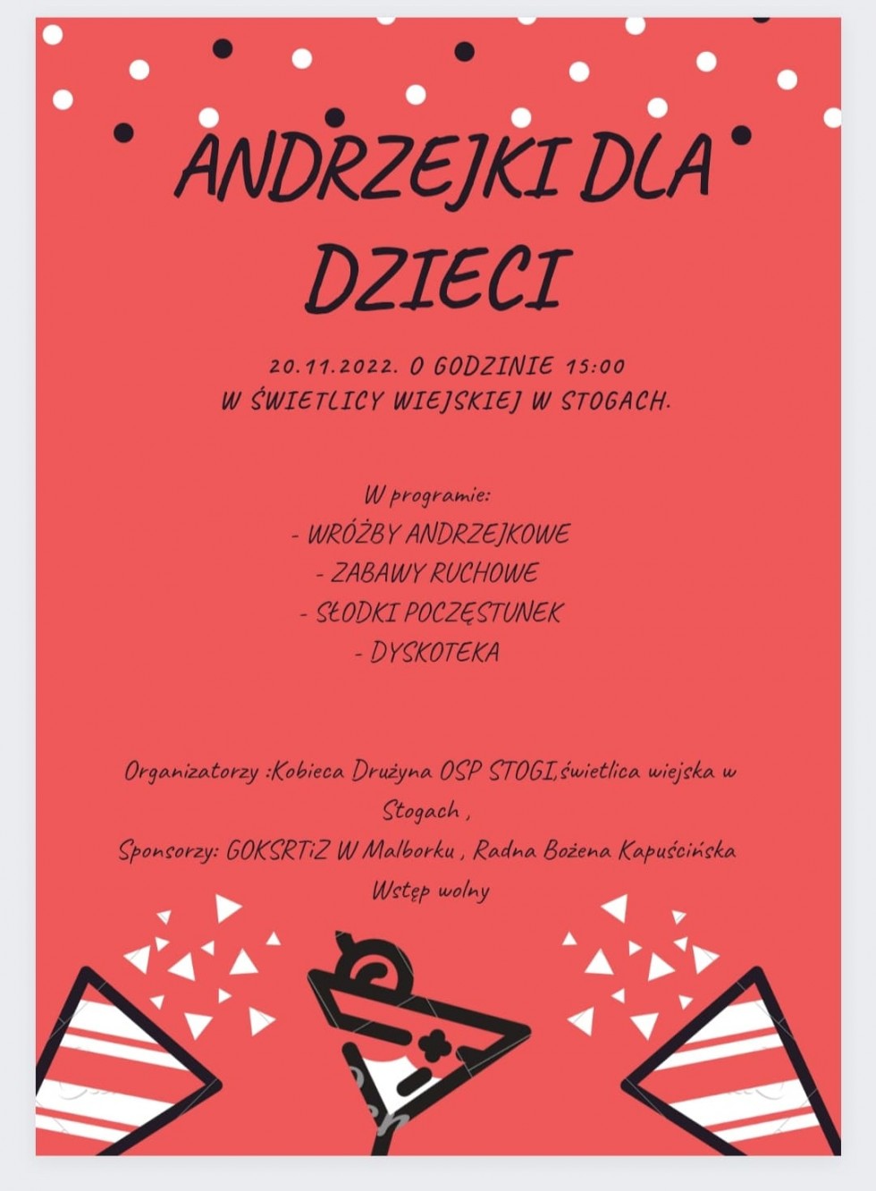 Gmina Malbork. Andrzejki dla dzieci w Stogach.