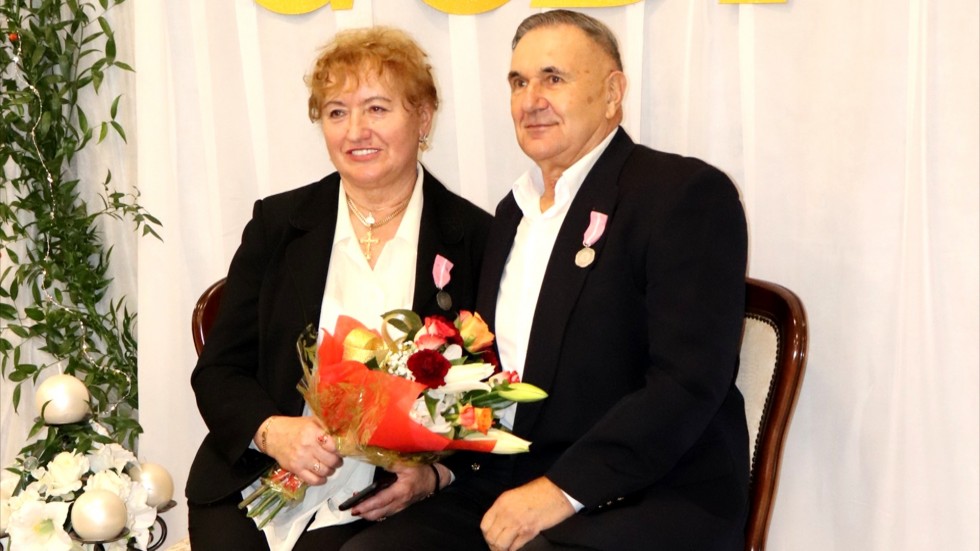 Gmina Stegna. Uroczystość Złotych Godów.