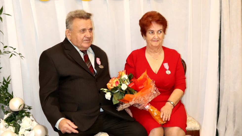 Gmina Stegna. Uroczystość Złotych Godów.