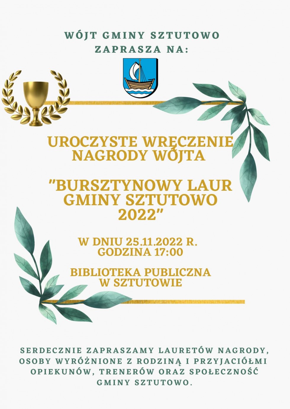 Gmina Sztutowo. Bursztynowy Laur 2022.