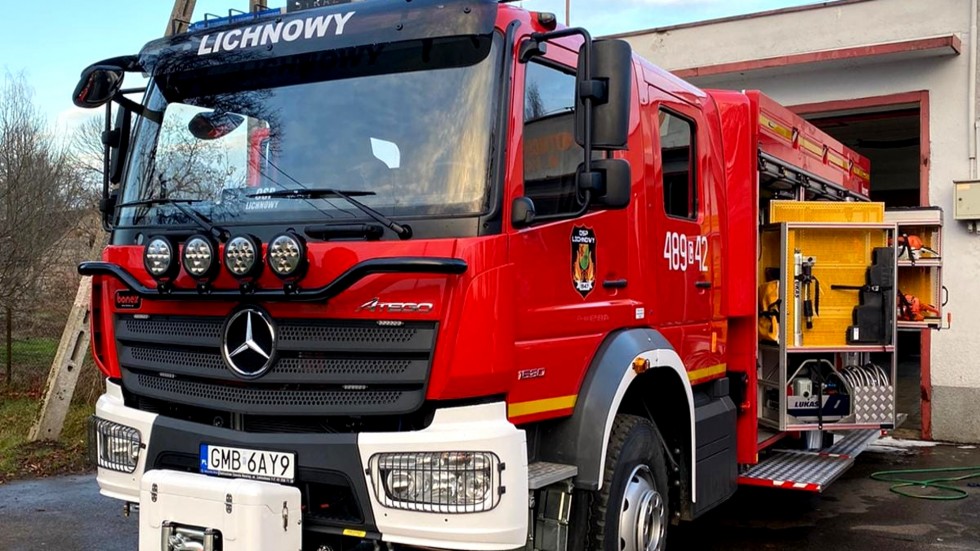 Gmina Lichnowy. Nowy wóz strażacki dla strażaków ochotników.
