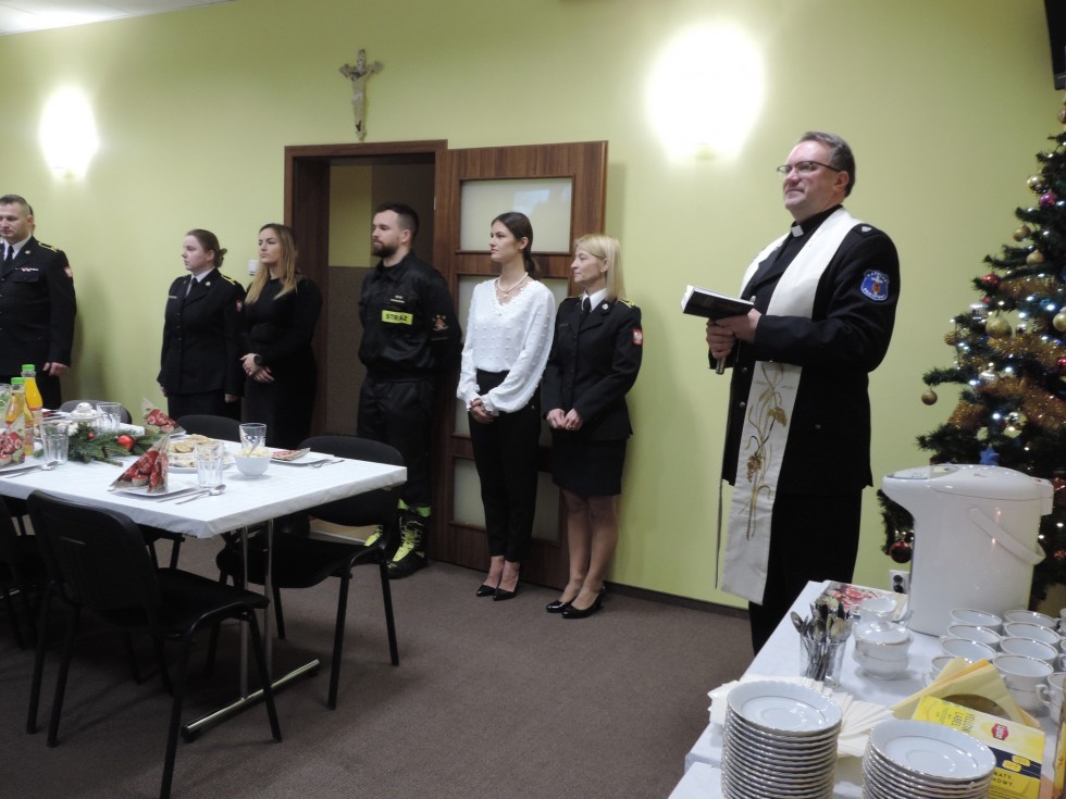 Nowy Dwór Gdański. Wigilijne spotkanie strażaków.