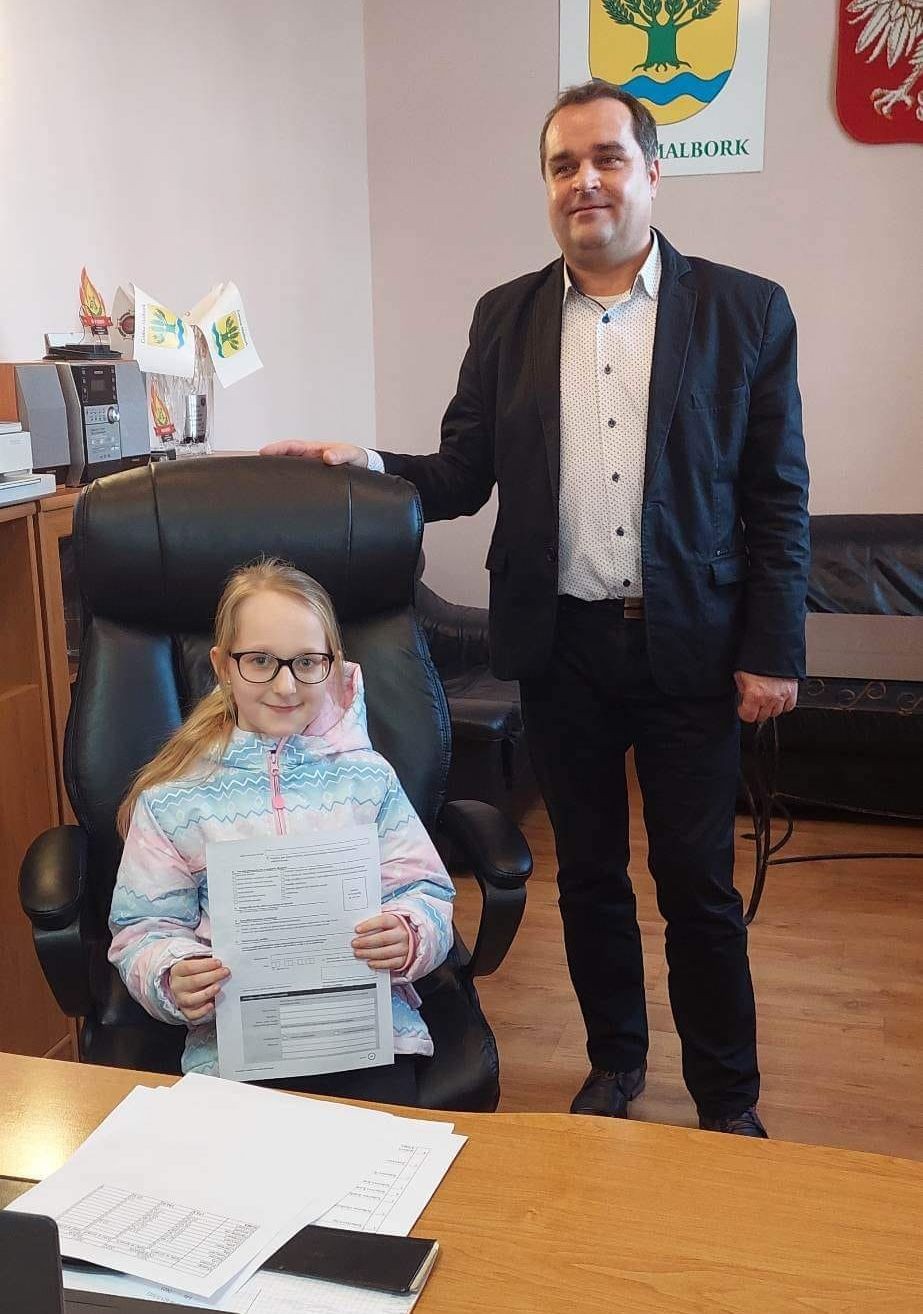 Gmina Malbork. Uczniowie z wizytą w Urzędzie Gminy.