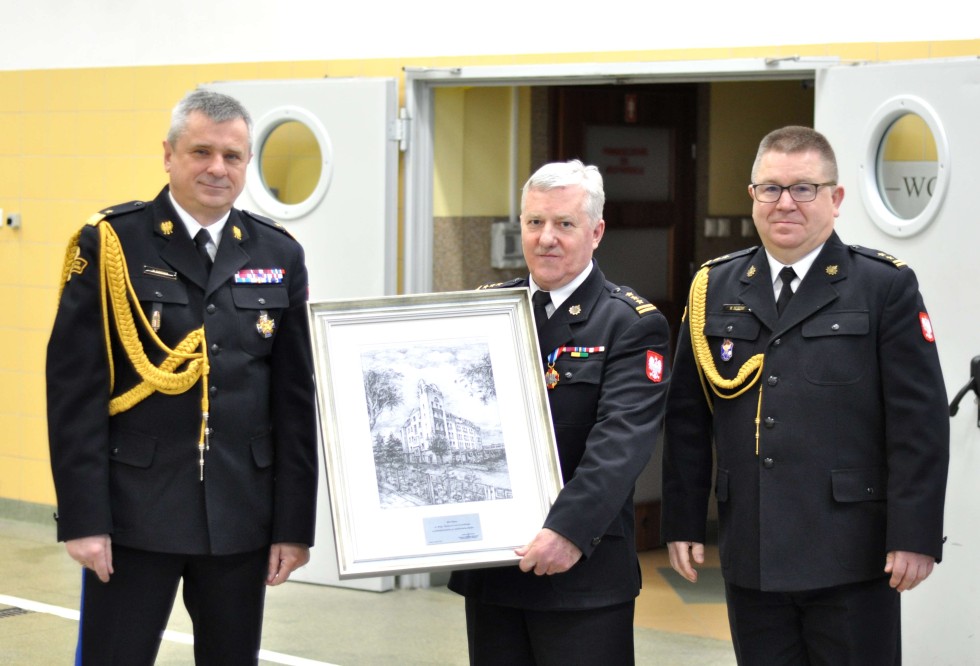 Nowy Dwór Gdański. Pożegnanie Komendanta Powiatowego PSP st. bryg. Janusza Leszczewskiego.