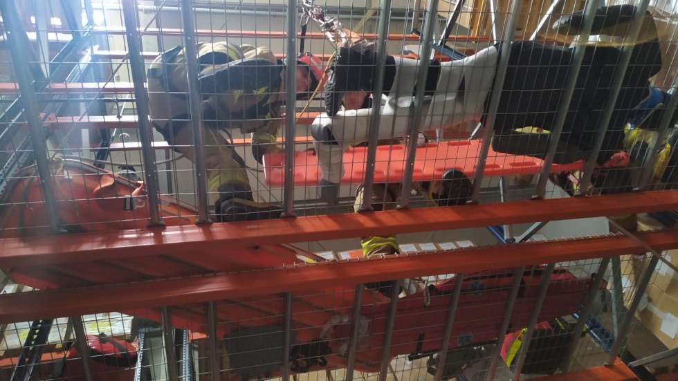 Malbork. Ćwiczenia strażaków w zakładzie produkcyjnym.