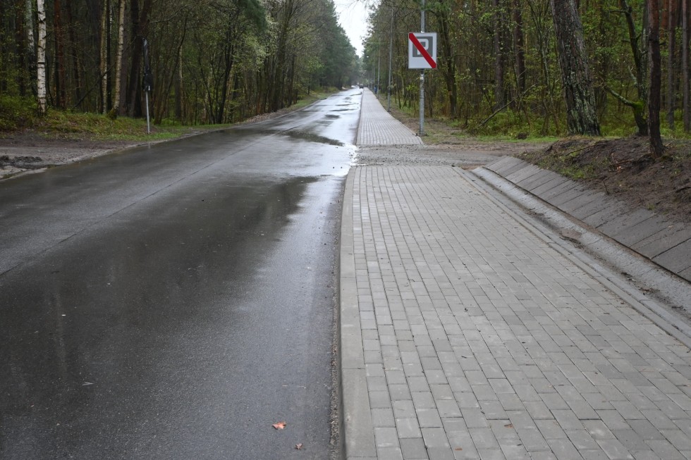 Sztutowo. Odbiór końcowy chodnika przy ul. Morskiej.