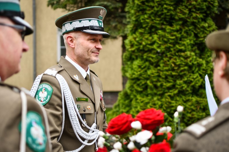 Przywitanie generała w Warmińsko-Mazurskim Oddziale Straży Granicznej.
