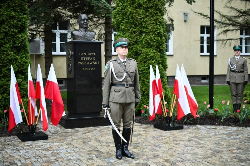 Przywitanie generała w Warmińsko-Mazurskim Oddziale Straży Granicznej.