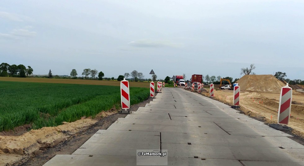Przebudowa DK22 od Malborka do Starego Pola. Zobacz postęp prac maj 2023  - wideo
