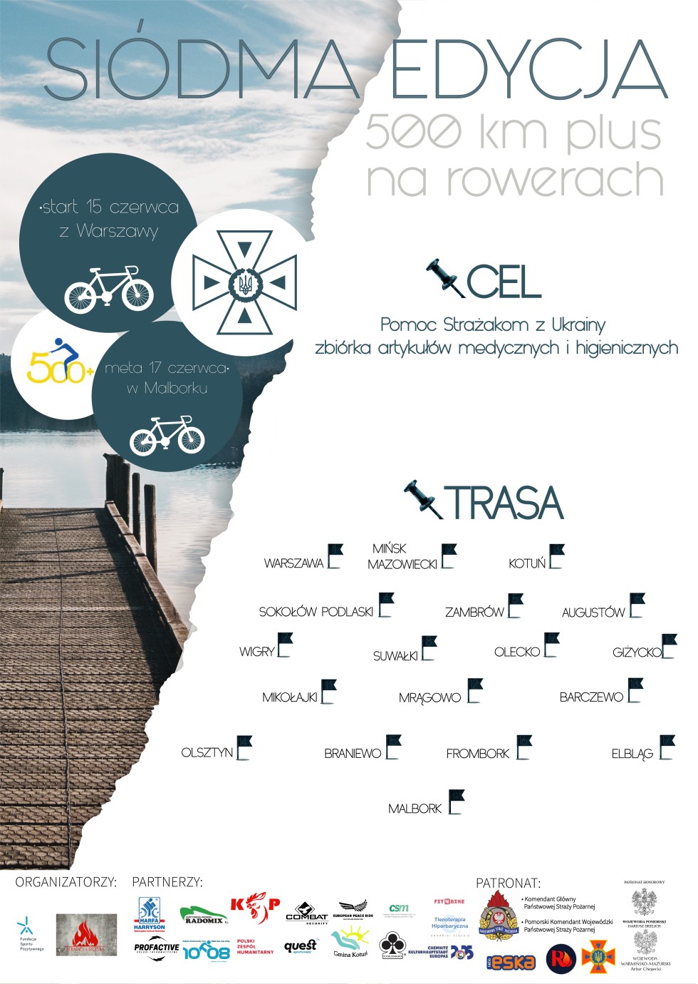 W Malborku meta Charytatywnego Ultramaratonu Kolarskiego dla strażaków z Ukrainy.
