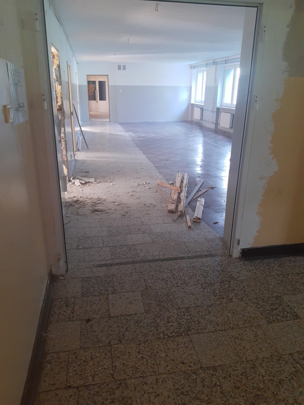 Nowy Dwór Gdański. Trwa remont pomieszczeń SOSW.