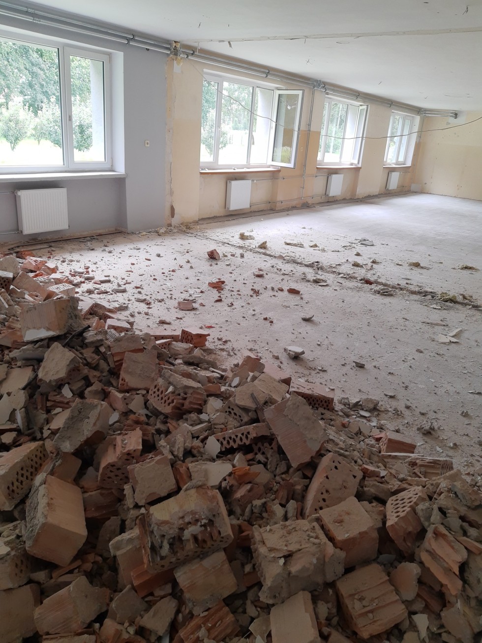 Nowy Dwór Gdański. Trwa remont pomieszczeń SOSW.