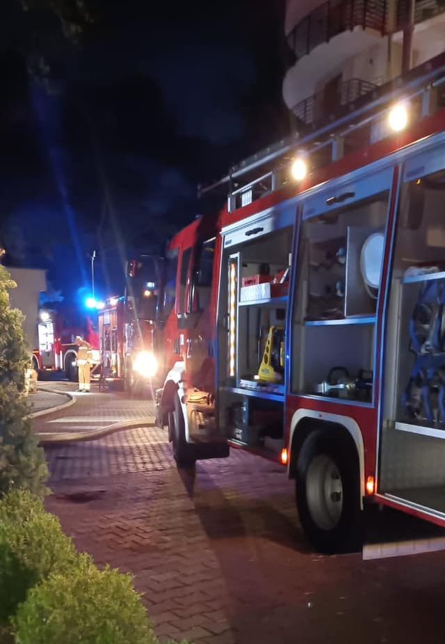 Krynica Morska. Pożar w ośrodku wypoczynkowym.
