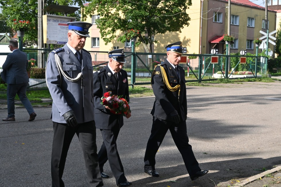Nowy Dwór Gdański. Upamiętnienie 84. rocznicy wybuchu II wojny światowej.