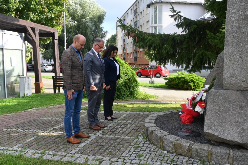 Nowy Dwór Gdański. Upamiętnienie 84. rocznicy wybuchu II wojny światowej.