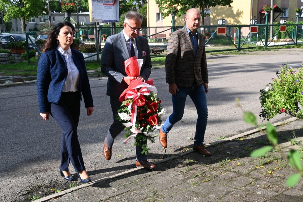 Nowy Dwór Gdański. Upamiętnienie 84. rocznicy wybuchu II wojny światowej.
