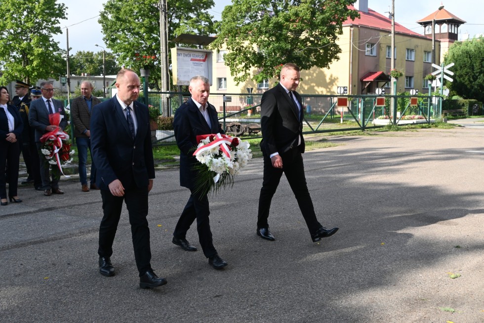 Nowy Dwór Gdański. Upamiętnienie 84. rocznicy wybuchu II wojny światowej.