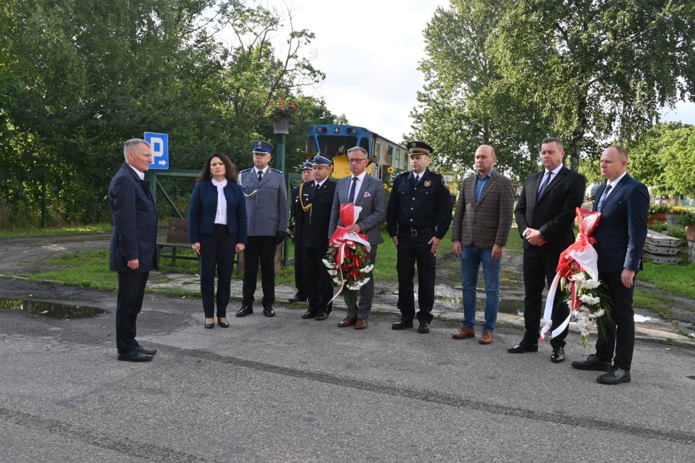 Nowy Dwór Gdański. Upamiętnienie 84. rocznicy wybuchu II wojny światowej.