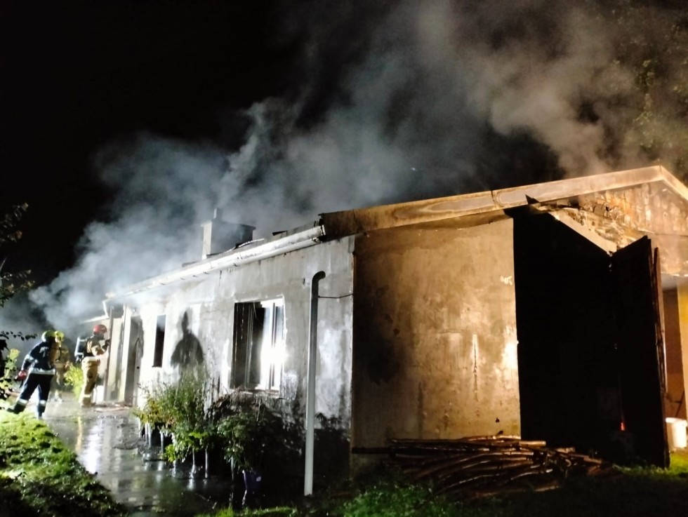 Jantar. Pożar pracowni pszczelarskiej.