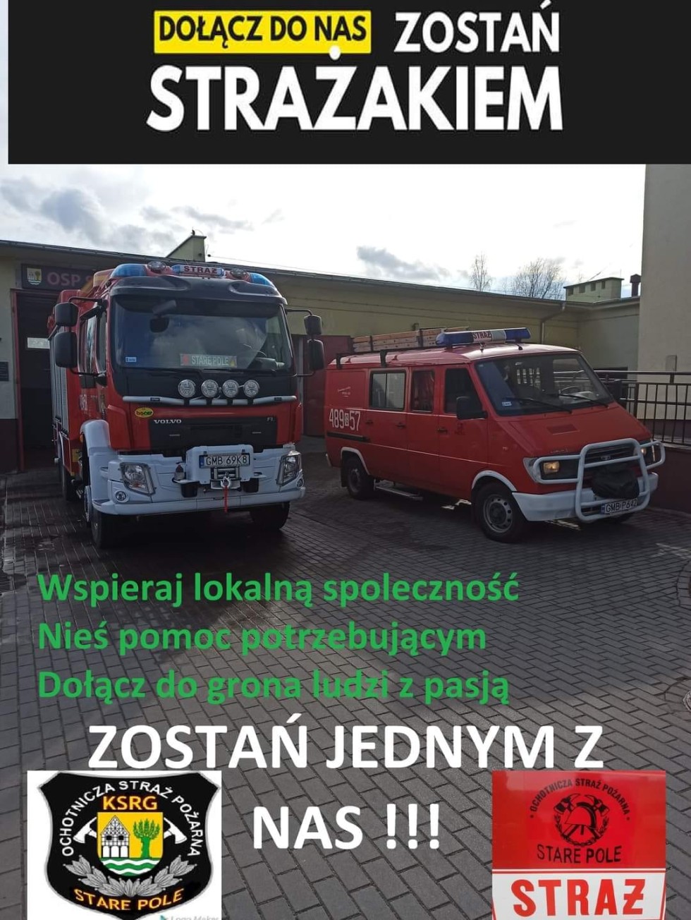 Ochotnicza Straż Pożarna w Starym Polu ogłasza nabór.