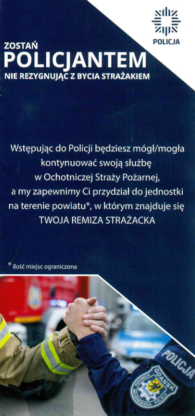 Malbork. Spotkanie policjantów z kandydatami do Ochotniczej Straży Pożarnej.