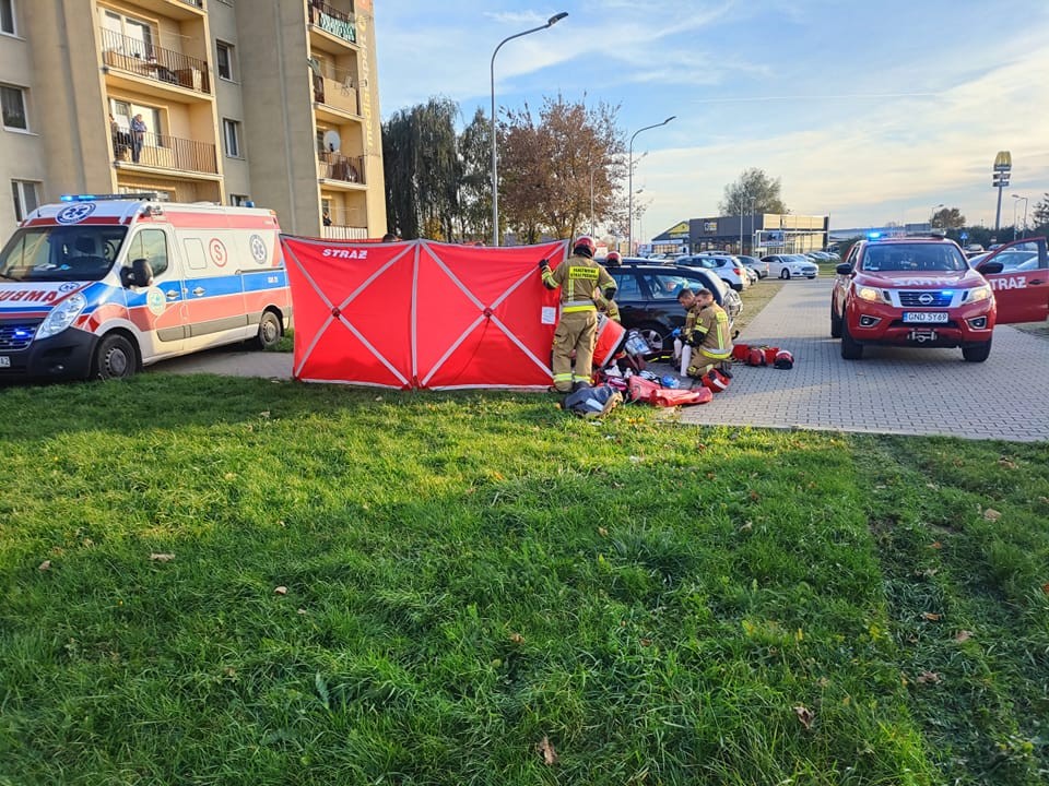Śmierć na parkingu przy Osiedlu Wyszyńskiego w Nowym Dworze Gdańskim.