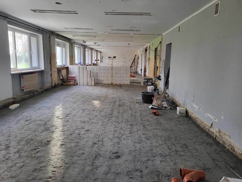 Nowy Dwór Gdański. Prace remontowe w SOSW idą pełną parą.