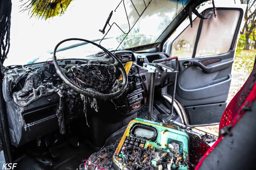 Pożar autobusu w Nowym Stawie – tygodniowy raport malborskich służb mundurowych.