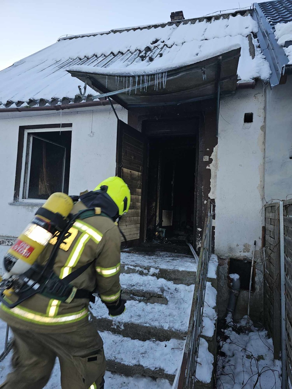 Tragamin. Mężczyzna zginął w pożarze domu.