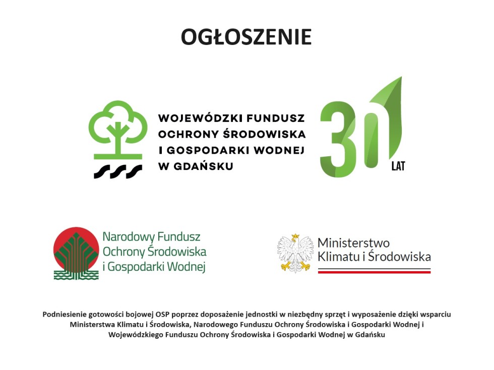 OSP Stare Pole z dofinansowaniem na zakup sprzętu.