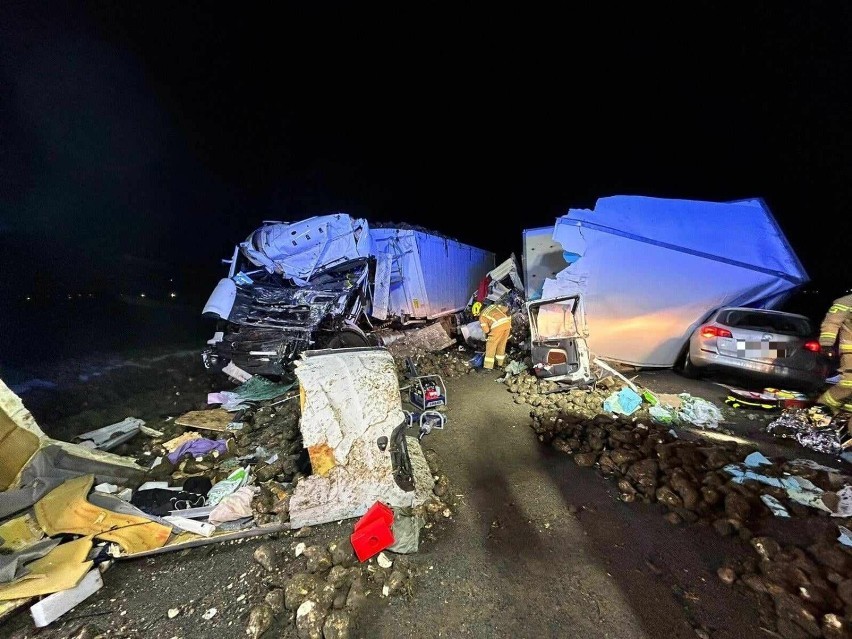 DK22. Nie żyje dwóch kierowców po zderzeniu czterech pojazdów w gminie Miłoradz.
