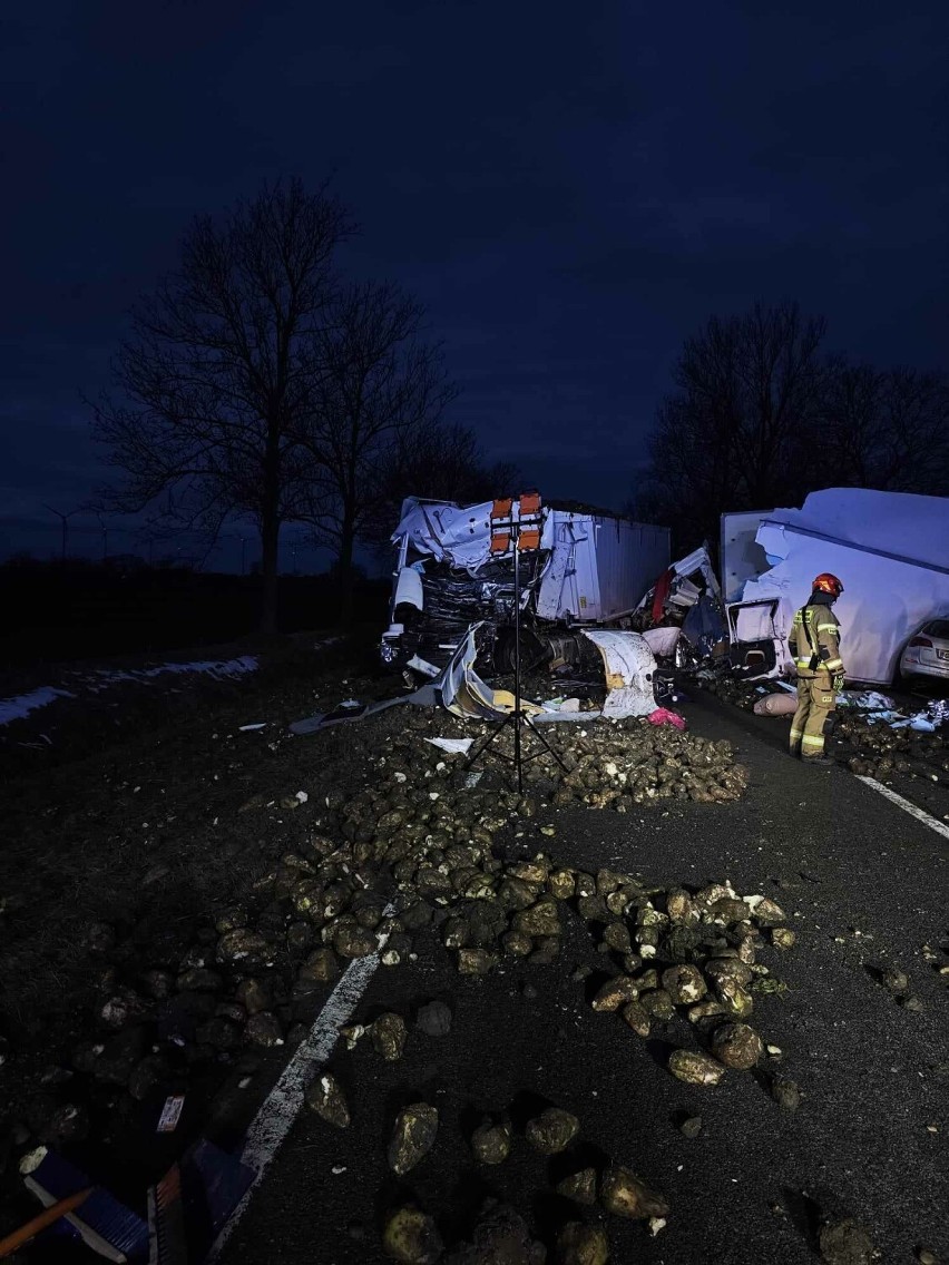 DK22. Nie żyje dwóch kierowców po zderzeniu czterech pojazdów w gminie Miłoradz.