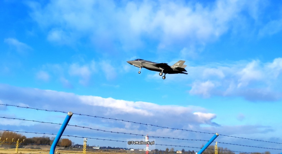 Włoskie F-35A Lightning II w Malborku. Zobacz wideo i zdjęcia - 19 stycznia 2024
