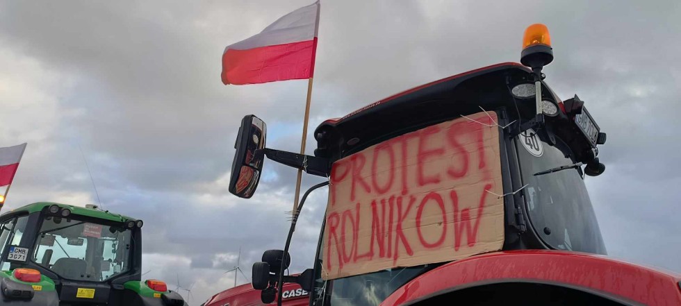 Ogólnoeuropejski Protest Rolników - tak było na DK22 w miejscowości Kończewice. Wideo i zdjęcia
