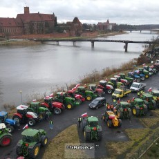 Protest rolników w Malborku. We wtorek, 20 lutego na ulice Malborka wyjechało&#8230;