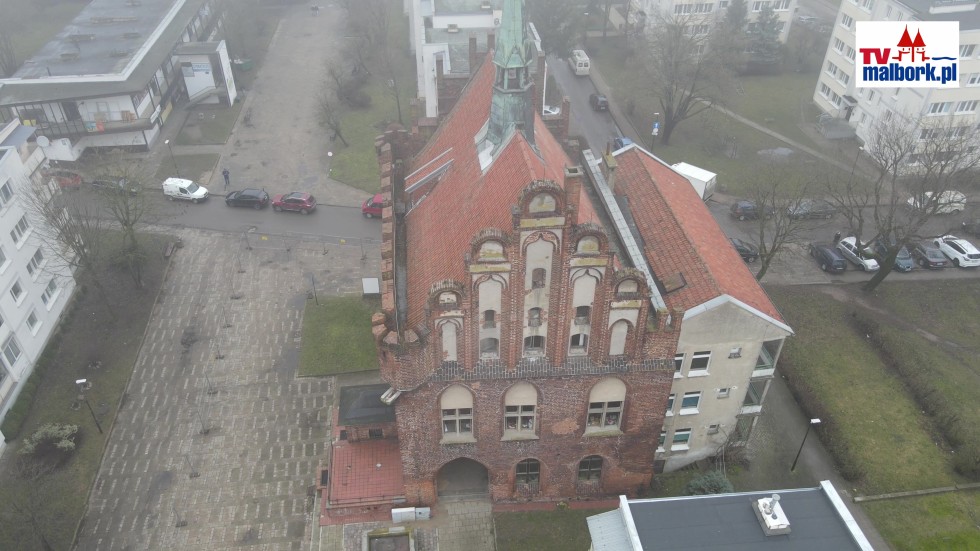 Ruszyła modernizacja Staromiejskiego Ratusza w Malborku. Zobacz wideo z drona - 27.02.2024
