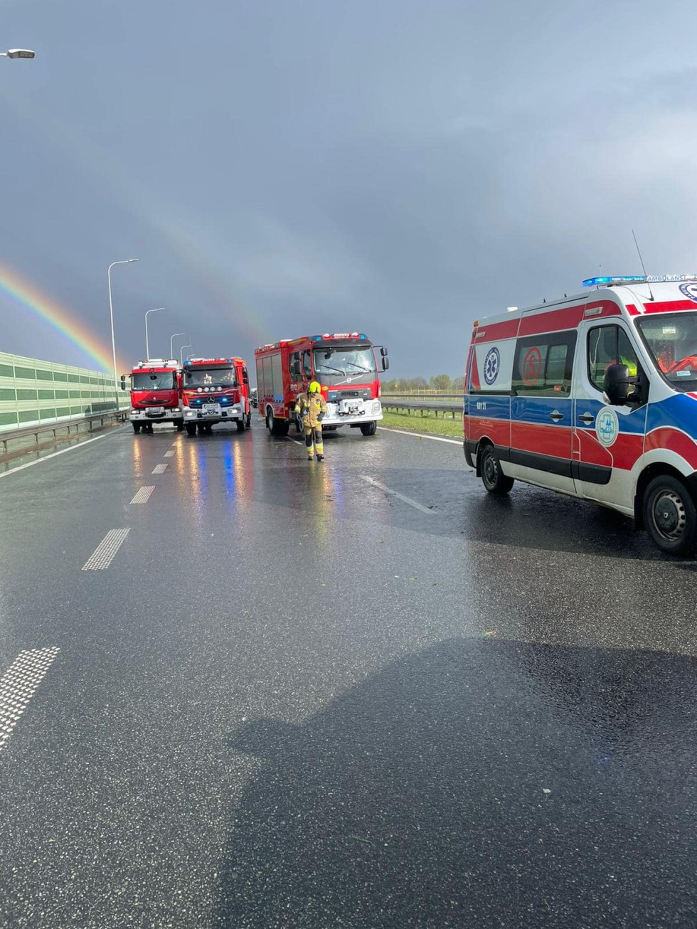 Karambol na trasie S7. Zderzyło się sześć samochodów w pobliżu Nowego Dworu Gdańskiego - 19.04.2024 - wideo i zdjęcia