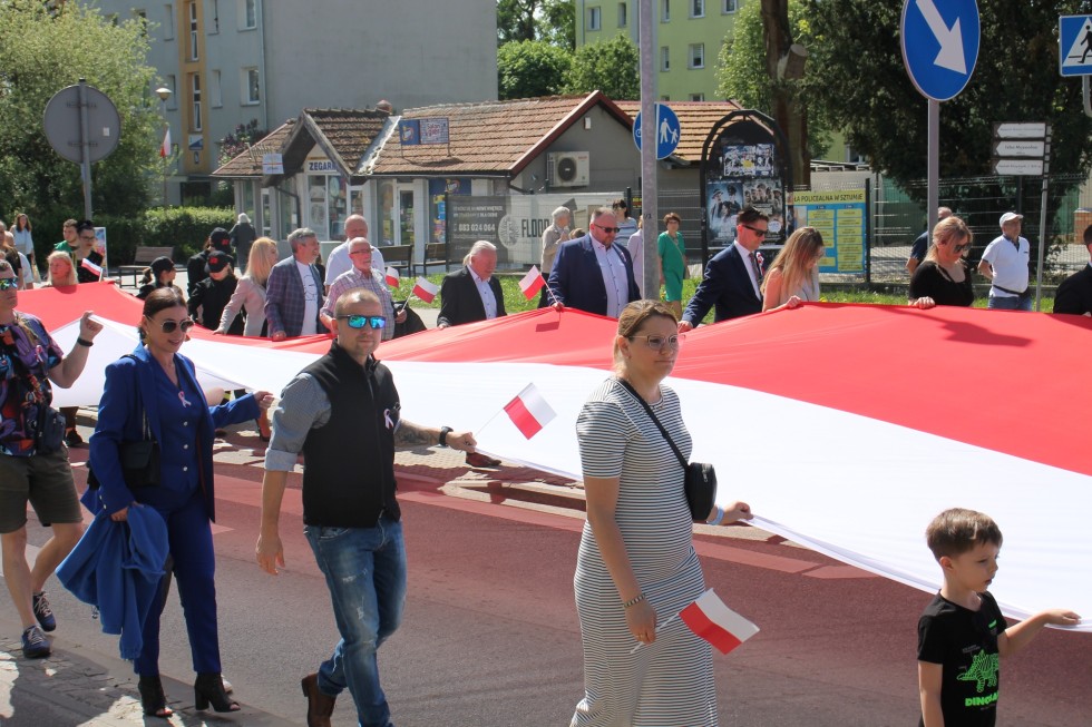Sztum. Obchody 233. rocznicy uchwalenia Konstytucji 3 Maja.