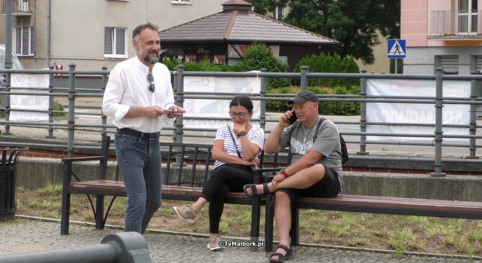 Jacek Bendykowski - Kandydat do Parlamentu Europejskiego odwiedził Malbork.