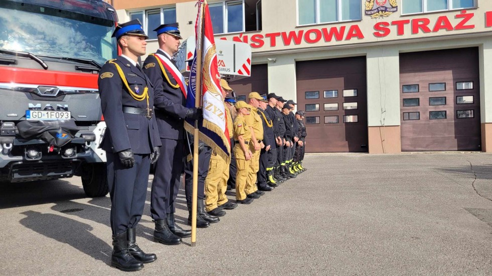 Malbork. Strażacy pożegnali zastępcę komendanta powiatowego bryg. Adama Taflińskiego.