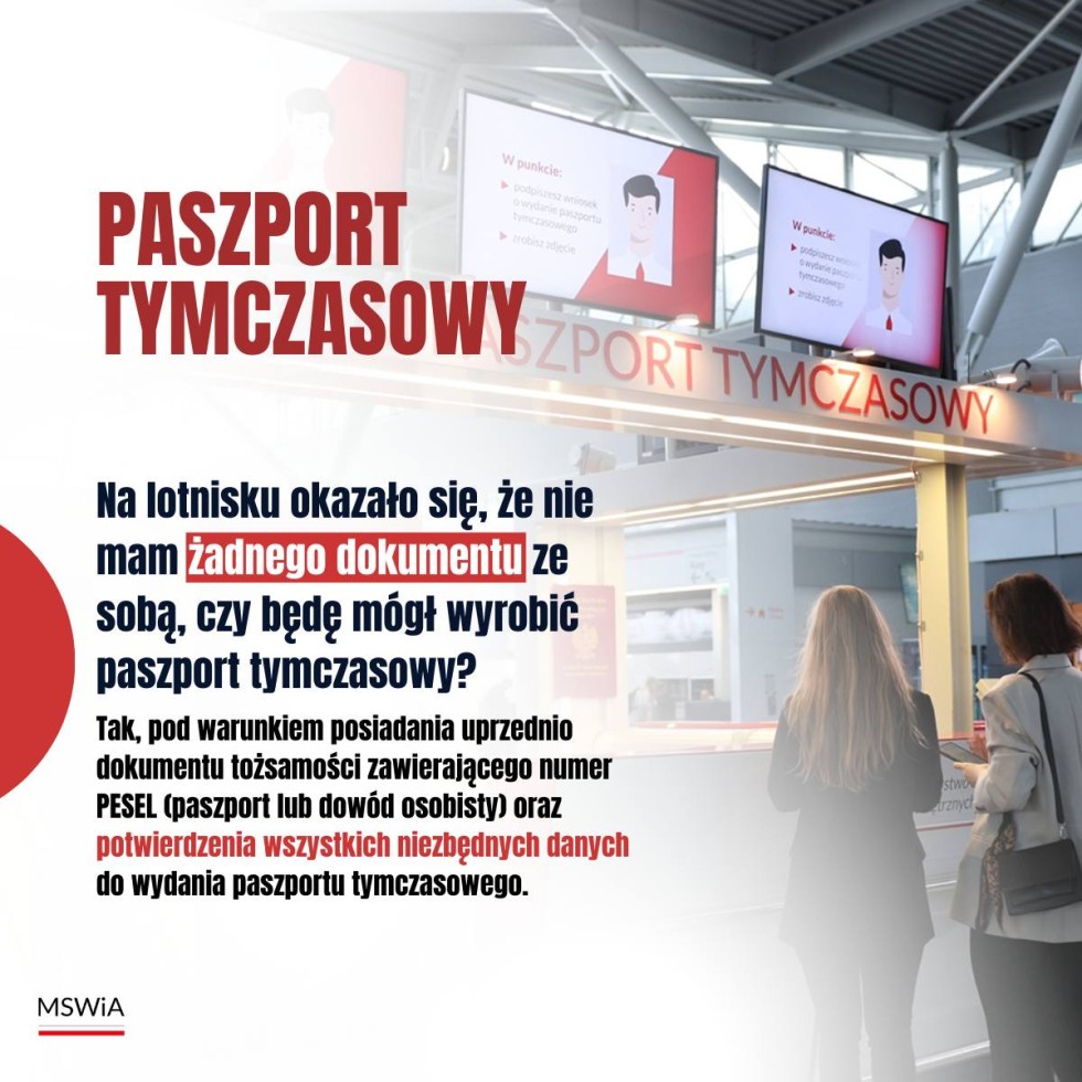 Na gdańskim lotnisku działa punkt wydawania paszportów tymczasowych.