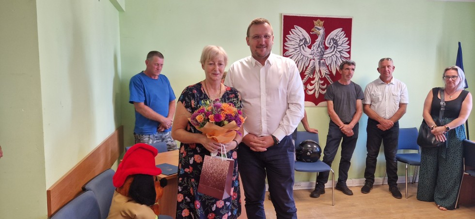 Sztutowo. Pożegnanie Sekretarz Gminy Renaty Głąb.