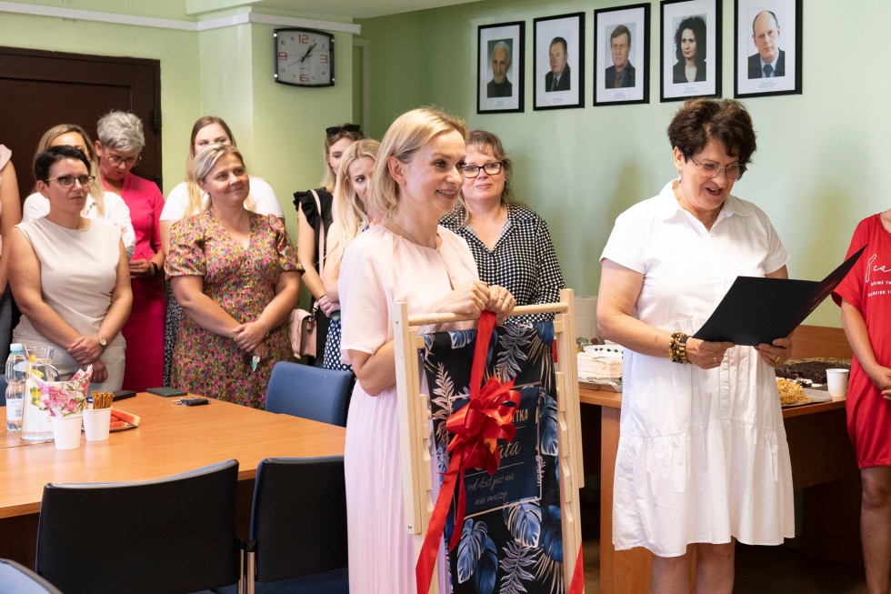 Sztutowo. Pożegnanie Sekretarz Gminy Renaty Głąb.